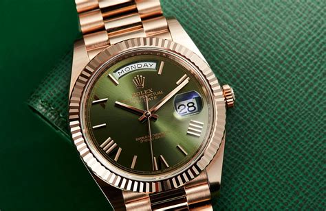 rolex day date 40 green dial.